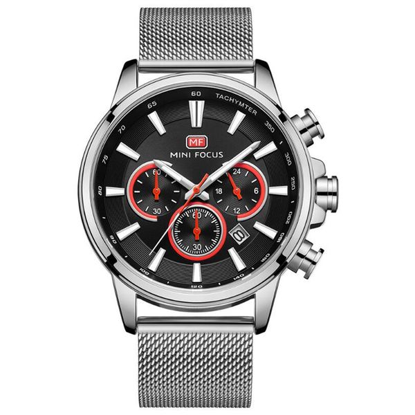 

Speial Time 2020 Design New Fashion Three Eyes Watch Male Clock Stainless Steel Date Casual Mens Wrist Watch, Gold