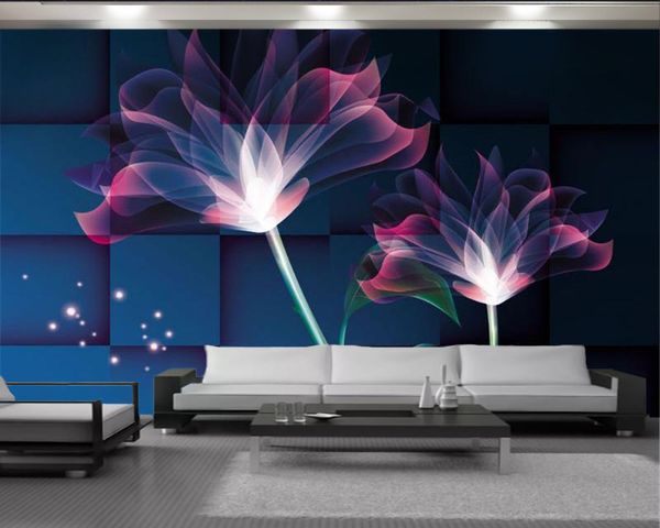 

flower 3d wallpaper fantasy flower blue 3d wallpaper home decor living room bedroom wallcovering hd wallpaper