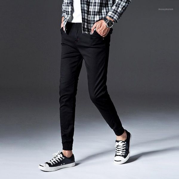 

men's jeans spring autumn 2021 fashion men's european and american workwear pocket feet denim trousers teenagers male pencil pants, Blue