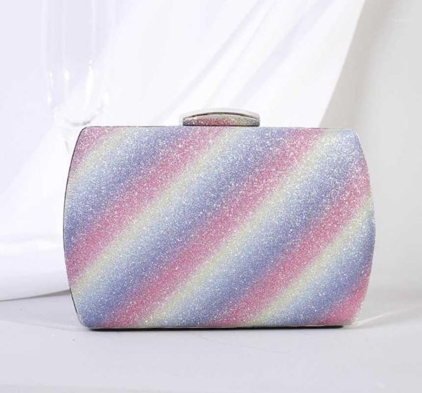 

gradient rainbow print clutch purse wallet women's small clutches bag messenger bags evening purse bridal wedding handbag gift1