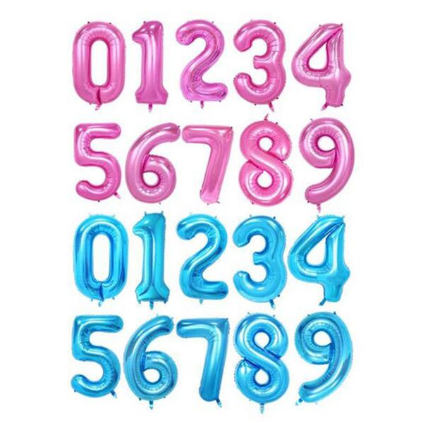 

40 inch 40" big foil number 0-9 balloon gold gradient red giant float balloons ball kids happy birthday party wedding new year decor e1