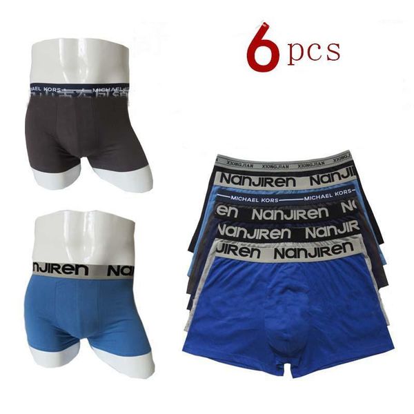 

6pcs/lot 100% cotton flexible shorts boxer colorful underpants vetement homme solid boxers men cotton man short breathable1, Black;white