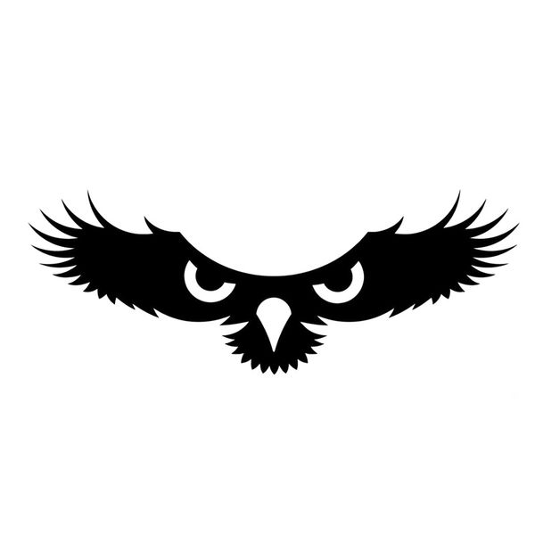 

14.7cm*5.5cm fashion predator bird owl black/silver motorcycle car sticker c22-0971