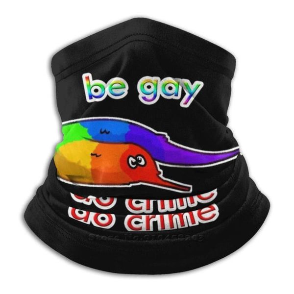 

scarves be gay , do crime worm bandana scarf mask scarfs neck warmer headwear on a string pride rainbow, Blue;gray