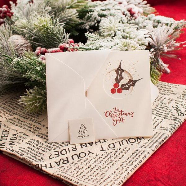 

xinaher 5шт полый дизайн с рождественской открыткой открытка поздравительная открытка рождественская открытка три складной карты подарочные