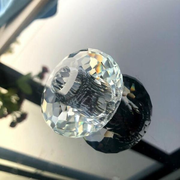 

50mm rondelle 3d faceted ball crystal glass chandelier part prism diy hanging suncatcher hanging ornament h bbypyw
