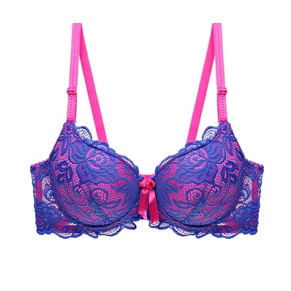 

color contrast fashion girls gather in autumn and winter lace 95c large size underwear new bra, Red;black
