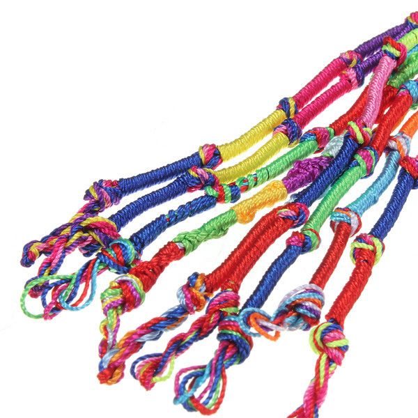 

braid 1 pack 9pcs/lot fashion design mix lots friendship woven cords strands bracelets bulk string thread strap rope wri, Golden;silver