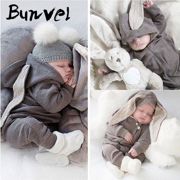 

bunvel summer rompers baby girl one-pieces newborn body suit baby pajama boys animal rabbit ears spring cute jumpsuit outfits 5 y200623, Blue