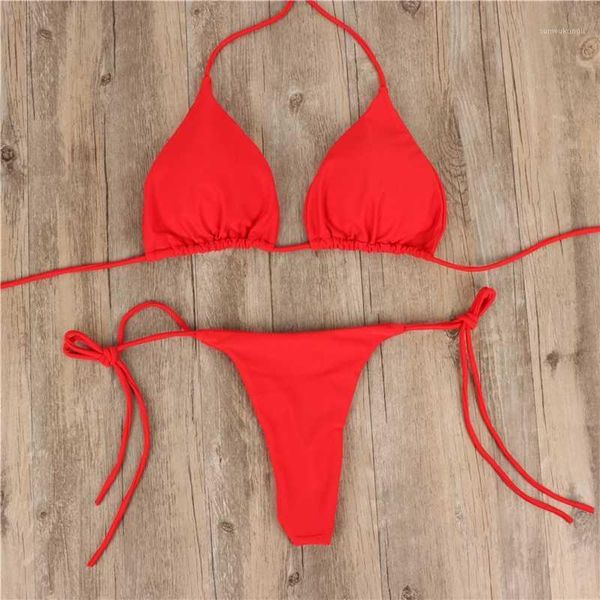 

bikinis set summer women bikini sets thong bottom beach push-up swimwear ladies lace up swimsuit beachwear1