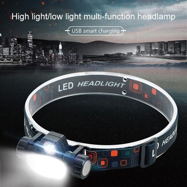 

bike lights led headlamp built-in 18650 battery suit multifunctional durable fishing climbing biking practical head-mounted searchlight1
