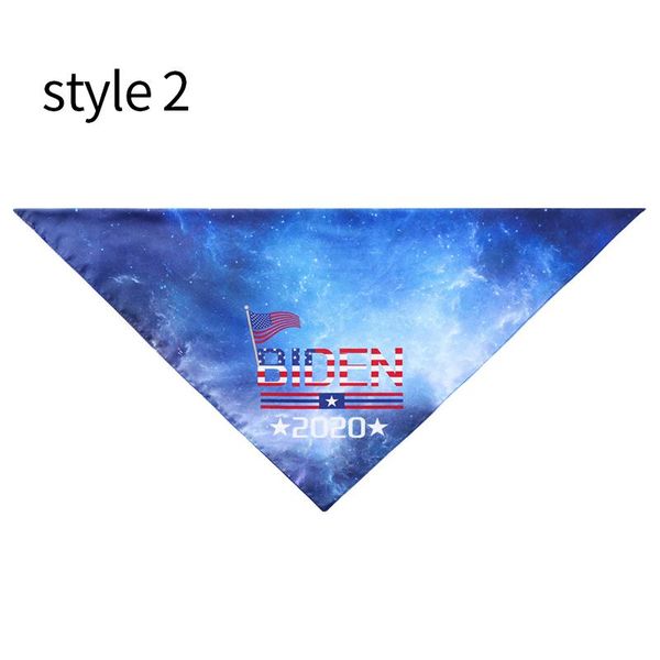 

8 style trump / biden 2020 election usa flag dog bandanas triangle bibs scarf for pet cat puppy bow ties collar pet sqceef, Black