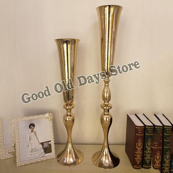 

73cm/90cm gold silver tablevase metal flower vase table centerpiece for mariage metal flowers vases 10pcs/lot