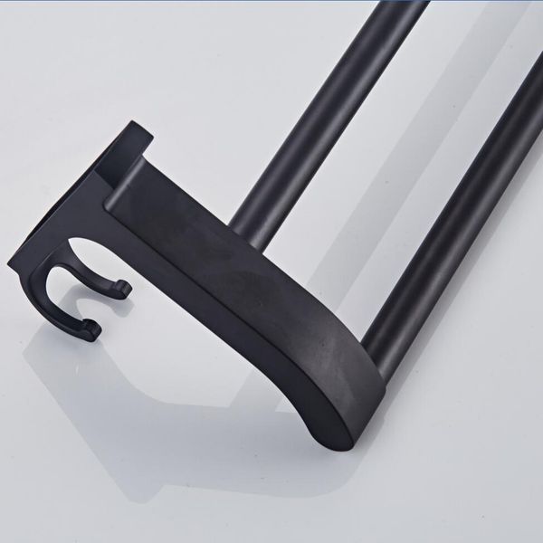 

черный цвет настенное пространство алюминиевые двойные полотенца бары кухня ванная комната полотенца вешалка для ванной комнаты банные аксес