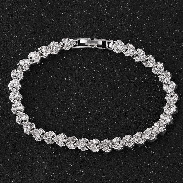 

12pcs/lot fashion leaves luxury crystal bracelet for women and girls wedding bracelet birthday gift t200423, Black