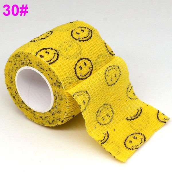 

1 pcs colorful medical therapy elastic bandage printed self adhesive wrap tape 4.5m sports protector for finger joint knee pet bbyunh