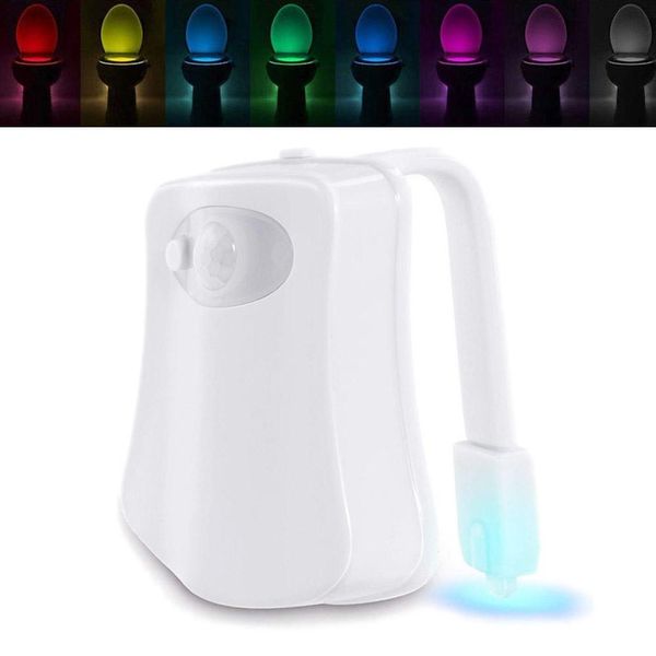 

smart motion sensor toilet seat night light 8 colors waterproof backlight for toilet bowl led lamp wc toilet light