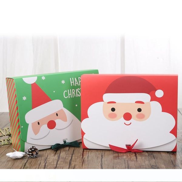 

factorypvh5gift santa christmas eve claus fairy big design kraft papercard present party favor activity box red green gifts package