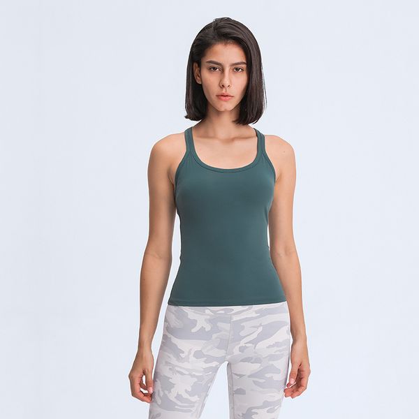 

sleeveless yoga vest t-shirt lu-129 solid colors women fashion outdoor yoga tanks sports running gym clothes sale
