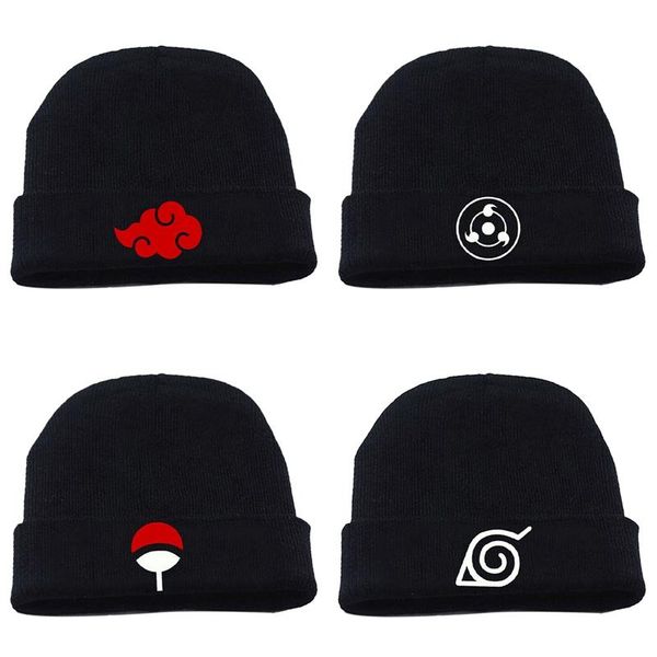 

новый naruto аниме sasuke hat вышивка учиха итачи konoha logo beanie hats
