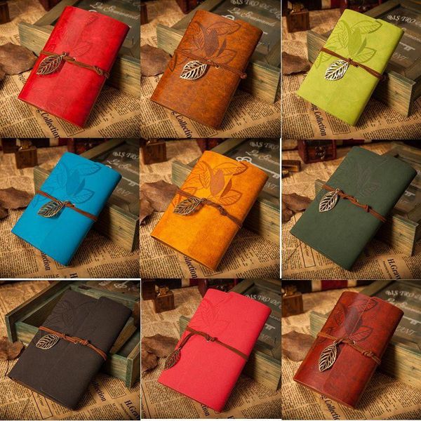 

creative notepads vintage leaf notepad loose-leaf notebook gift hand - held souvenir faux leather paper journal notebooks diary books dhc53