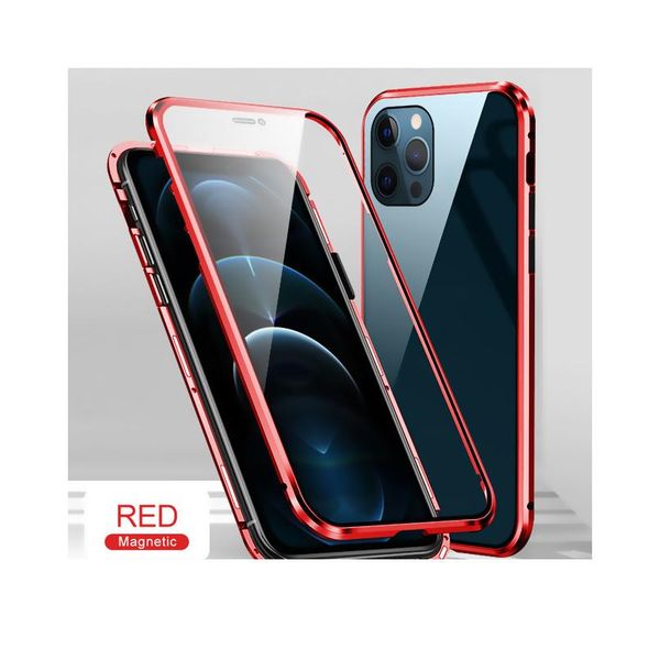 

for iphone 12 mini case 360 magnetic phone cover for iphone12 pro max aifon 12pro 12mini double sided tempered gla bbyuaj