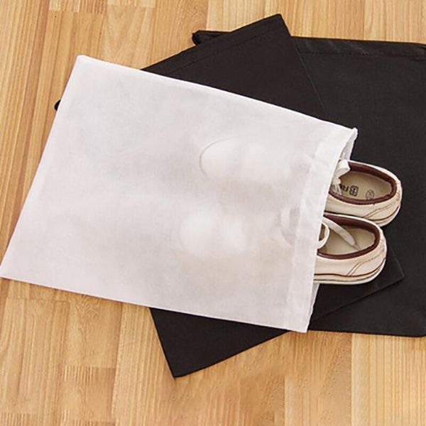 

with storage bag non woven reusable shoe cover drawstring case breathable dust proof sundries package home tool bed2932