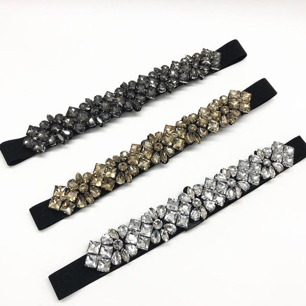 

belts 2021 korean women's water diamond wide belt skirt fashion decoration waist cover accessory sw359, Black;brown