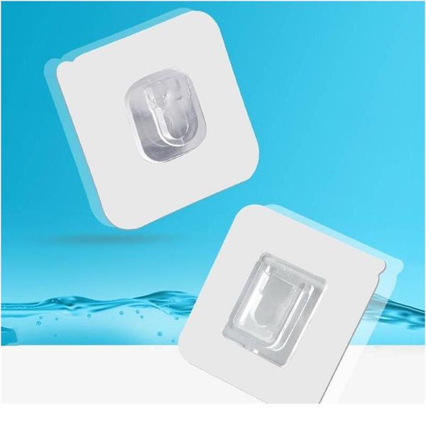 

1/5/10/20pcs double-sided adhesive wall hooks storage hanging kitchen bathroom accessory clear double-sided adhesive wa bbysbb