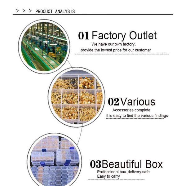 

jewelry making accessories boxes diy findings jewelery material beads caps earring hook jump ring clasps pins alloy jllxwm
