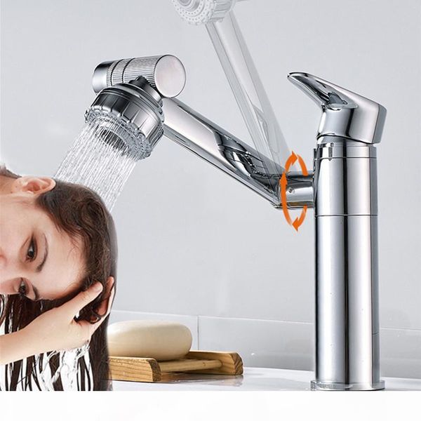 

bathroom wash basin faucet rotate spout cold mixer tap brass multidirectional rotation two water mode bathroom faucet