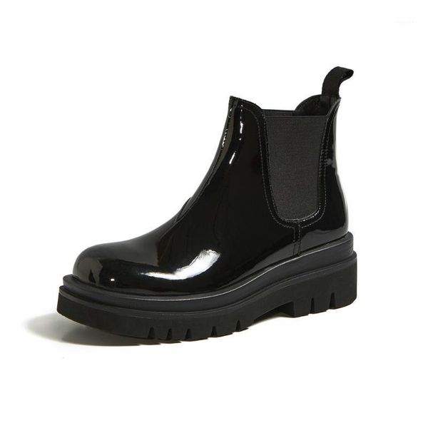 

sklfgxzy size 34-43 brand women's boots genuine leather short boots restoring ancient ways leisure fashion women's shoes1, Black