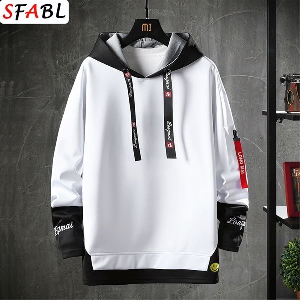 

sfabl letter printed mens hoodies 2020 japanese style hip hop casual sweatshirts streetwear male hoodies hipster harajuku q1217, Black;white