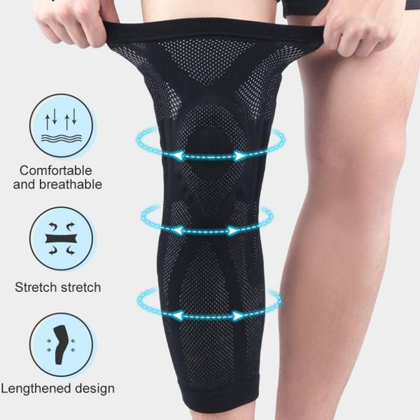 

1pc fitness running cycling knee support braces elastic sport compression knee pad sleeve for basketball volleyball w, Black;gray