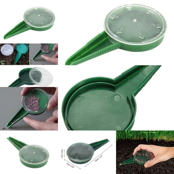 

sower with adjustable starter size 5 disseminator different settings sow planter seeder gardening tools