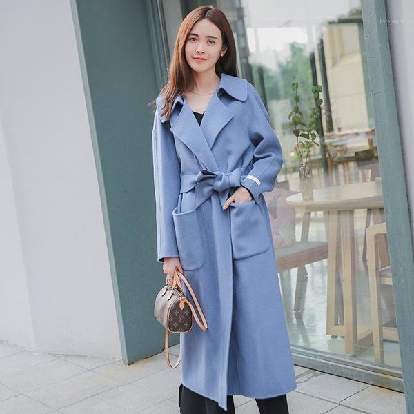 

2019 nicesense designer womens autumn coats abrigos mujer invierno winter coat women manteau femme hiver plus size coat wool1, Black