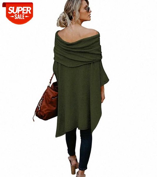 

new ladies summer casual solid irregular t-shirt women off-shoulder tee batwing sleeve wrap #1s01, White