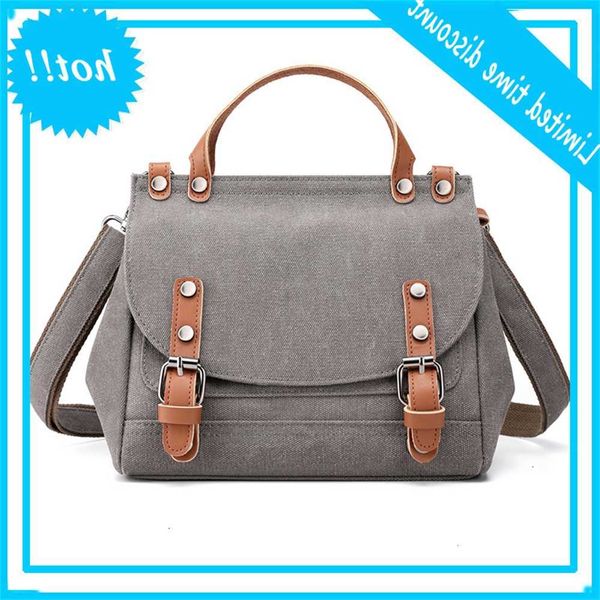 

all-match portable messenger ladies 2020 herfst and winter new retro shoulder fashion canvas tas women crossbody bag