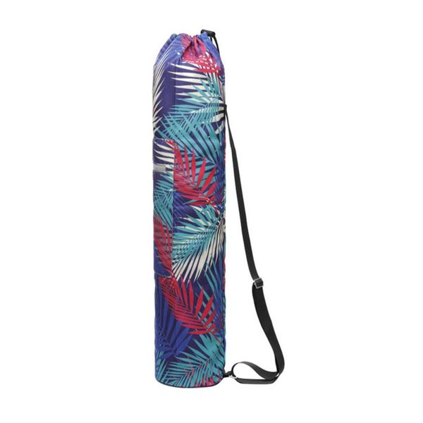 

yoga mats canvas printed mat carry bag fashion sports drawstring shoulder fitness ( bg180002 )
