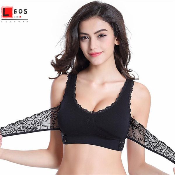 

women lace underwear cross side buckle bra push up bras vest seamless wireless gather lingerie plus size sports sleep bras, Red;black