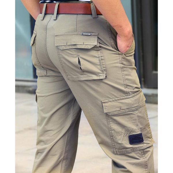 

2021 di zhan ji pu new arrival of multi pocket men in cargo loose straight pants large men's yards size: 30-44 b7h3, Black;white