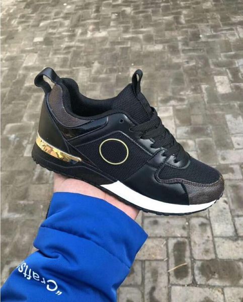 

2020 france luxurious brand men women loafers shoes fashion designers men women low cut casual shoes run away sneakers 36-44, Black