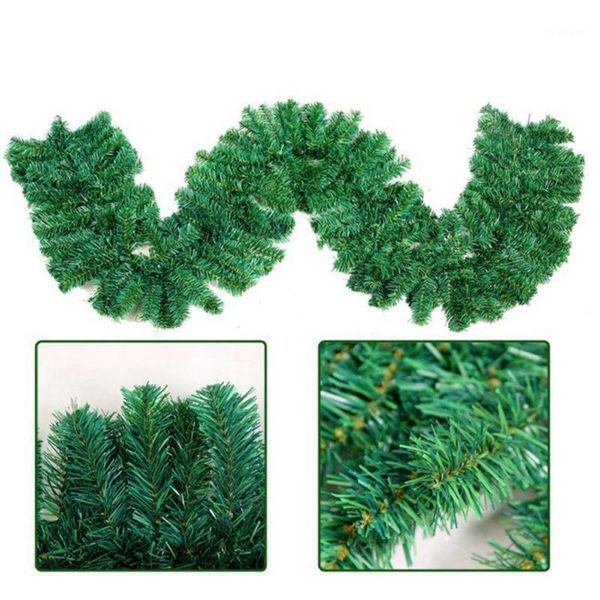 

christmas decorations garland wreath xmas home party green decoration pine tree rattan hanging ornaments drop 1