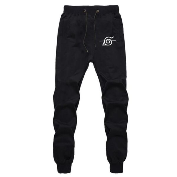 

anime naruto pants clothing fashion harajuku hip hop sweatpants men's trousers harem mid flat casual pattern, Black