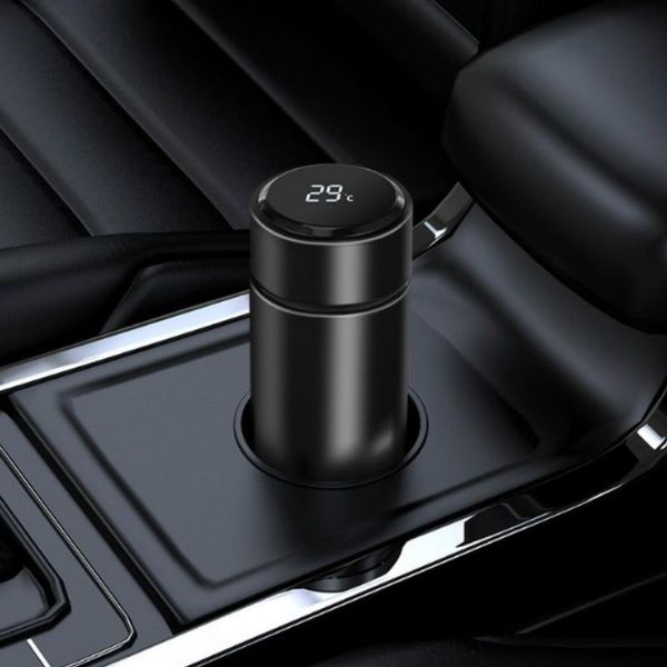 

2020 new intelligent stainless steel thermos bottle cup temperature display vacuum flasks travel car soup coffee mug thermos water bottle