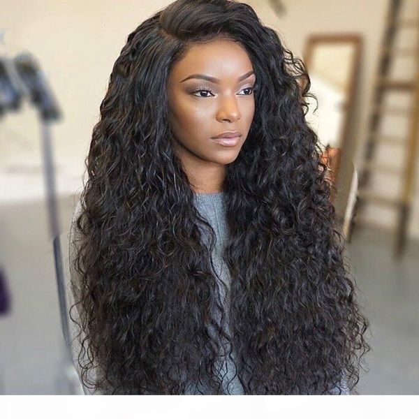 

water wave 13x6 deep part peruvian remy hair preplucked ocean wave human hair wigs lace front human hair wigs, Black;brown