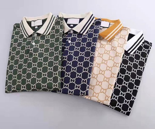 2023 Sommer Markenkleidung Luxus Designer Poloshirts Männer Casual Polo Mode Schlange Biene Druck Stickerei T-shirt High Street Herren Polos M-3XL