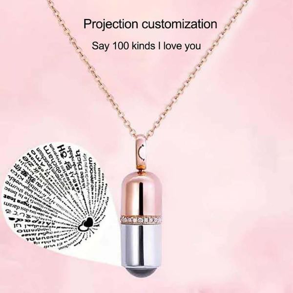 

creative pendant 100 languages i love you carved necklace valentine gift trendy, Silver