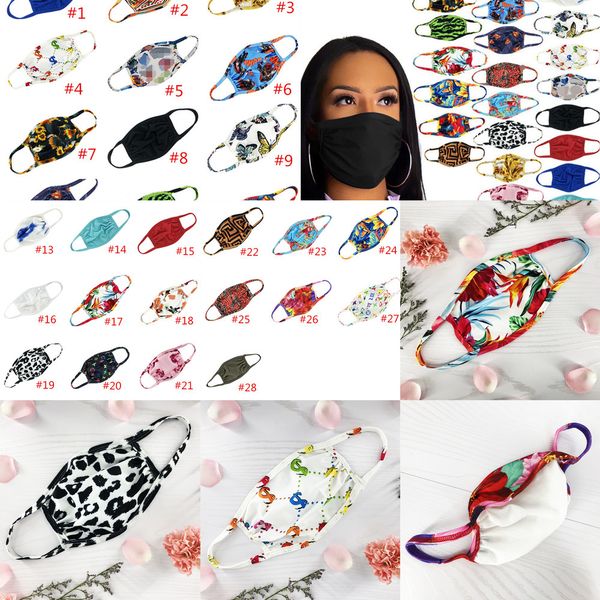 

dustproof double layer mask foral butterfly print anti-uv designer face masks women men mouth muffle fashion washaboutle