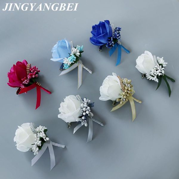 

decorative flowers & wreaths wedding decoration brooch corsage berry artificial rose color diamond chain party dinner christmas flower